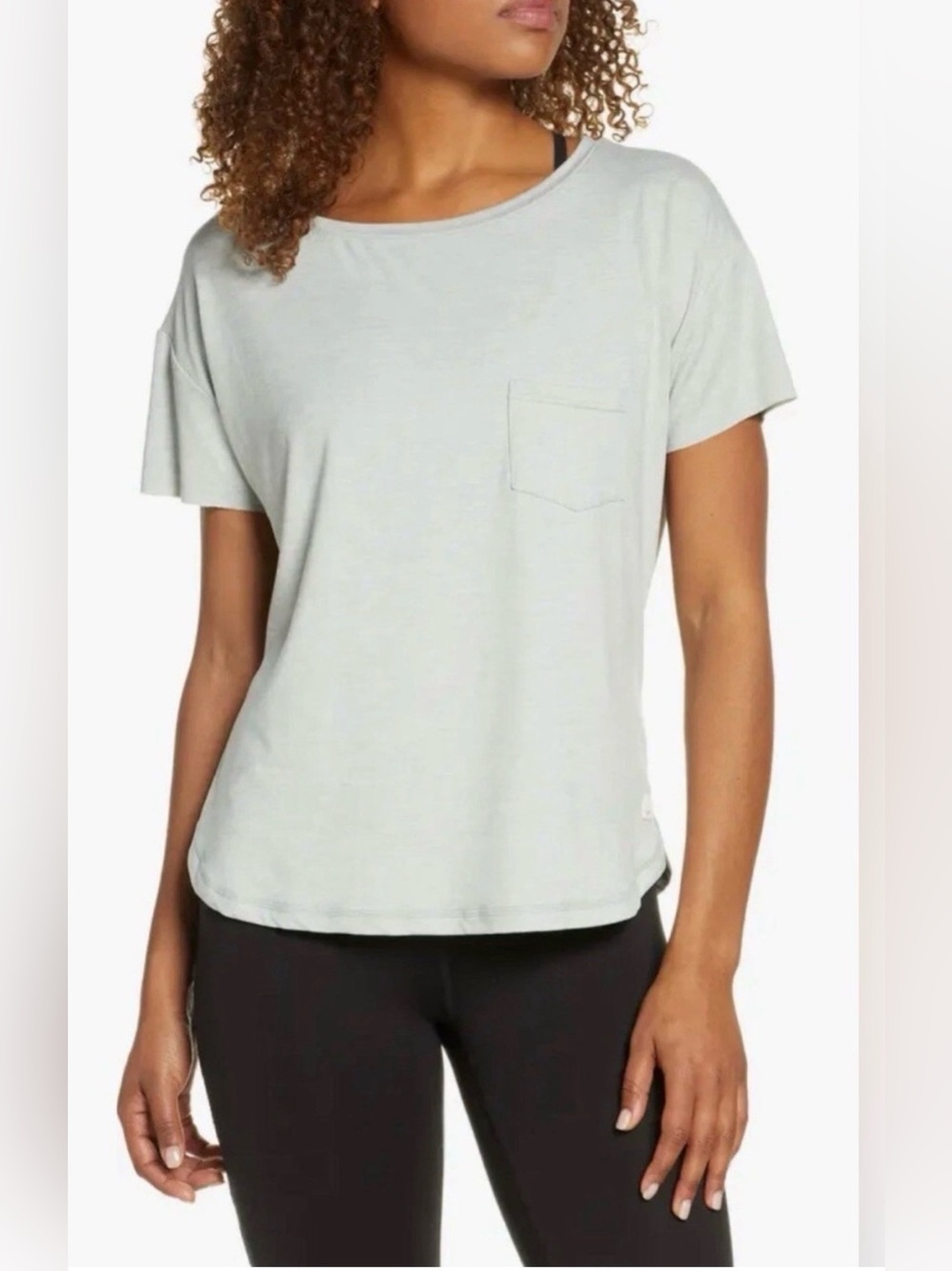 Vuori Lux Performance T Shirt Light Grey Short Sleeve Athleisure Women’s Size M